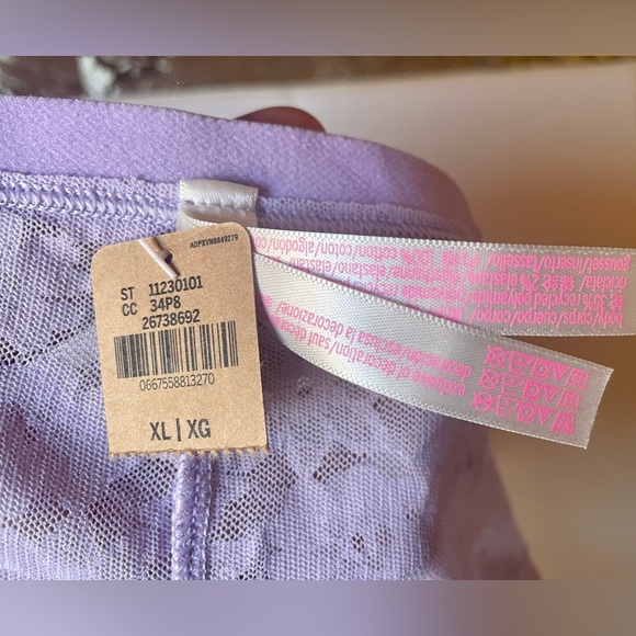 lace fabric Hiphuggers, by PINK Size: XL, Color: Lavender - Picture 4 of 4